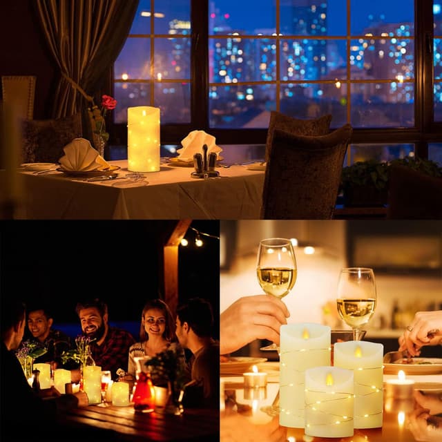 Thumbnail 6 de YINUO LIGHT LED candles set, timer and remote