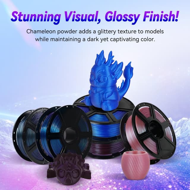 Thumbnail 1 de FLASHFORGE Chameleon PLA Nebula Purple 1kg