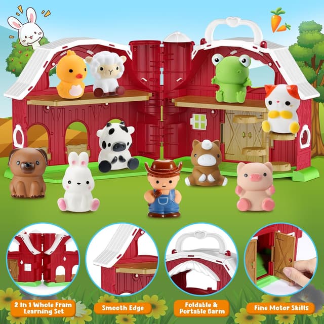 Detalle de HappyKidsClub Montessori Farm Toy 24x11x21cm
