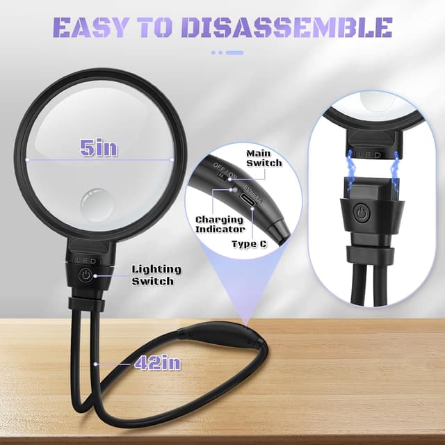 Thumbnail 6 de NZQXJXZ Lupa 10X con Luz