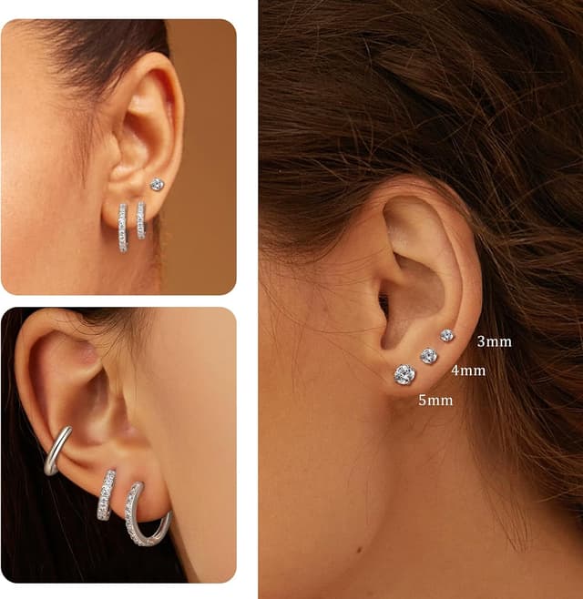 Detalle 2 de Ohrstecker-Set aus 316L für 7 Paar Piercings