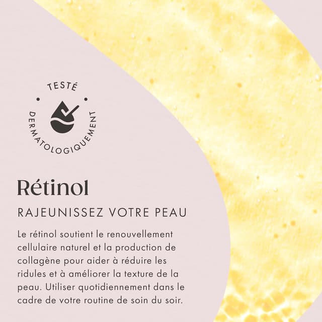 Detalle de Satin Naturel Sérum au Rétinol 100 ml : anti-âge, anti-rides et éclat pour le visage