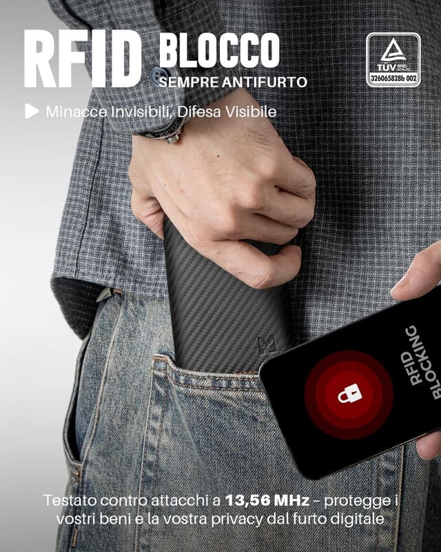 Detalle 2 de MYSHION portafoglio pop up RFID 11 carte