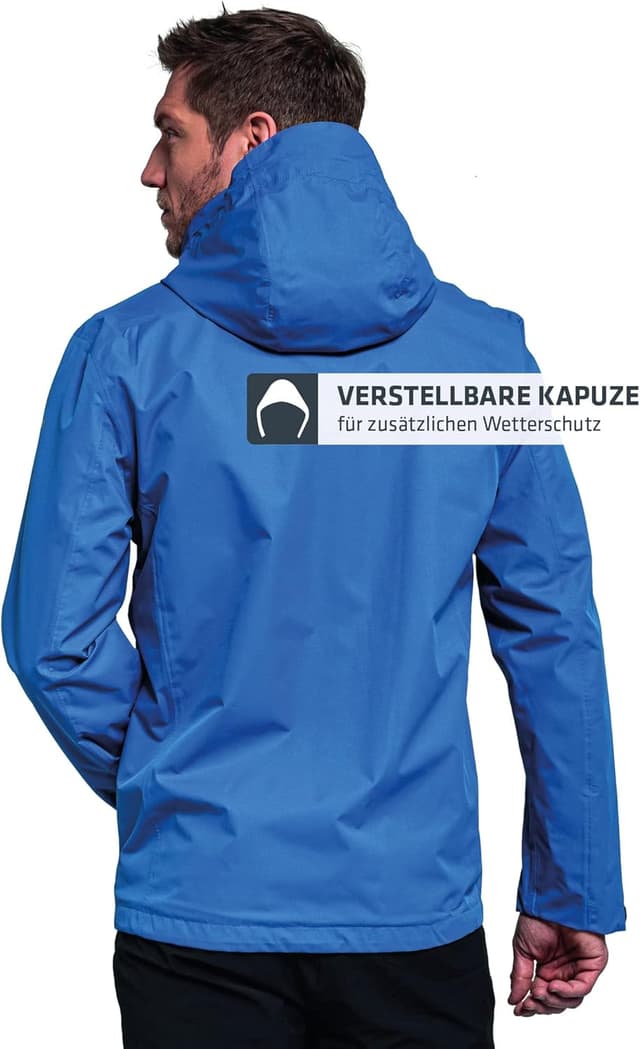 Detalle 2 de Schöffel Herren Gmund Jacke Regenjacke Hardshelljacke – wind- und wasserabweisend für wechselhaftes Wetter