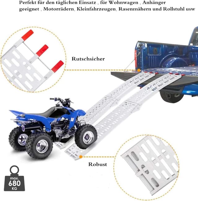 Thumbnail 3 de Lospitch Rampa di Carico Pieghevole in Alluminio 340 kg