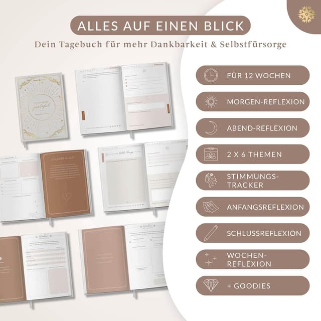 Thumbnail 6 de LEBENSKOMPASS Sunlight Dankbarkeitstagebuch
