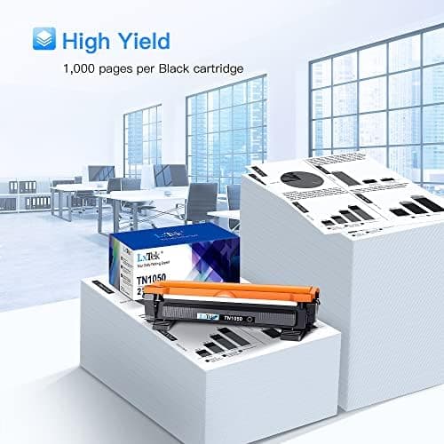 Detalle 2 de LxTek TN1050 Tonerkartuschen kompatibel für Brother TN-1050 (2er-Pack, Schwarz)