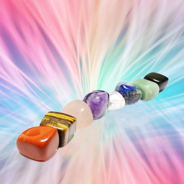 Detalle 2 de Bella Jade lot de 7 pierres semi-précieuses en pierre de paume