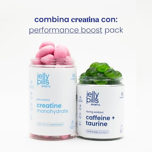 Thumbnail 6 de Jelly Pills gominolas de Creatina Monohidrato pura (1,5 g por gummy, 60 veganas) sabor fresa