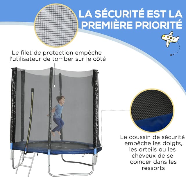Detalle de SportNow Trampoline Extérieur Ø180 cm