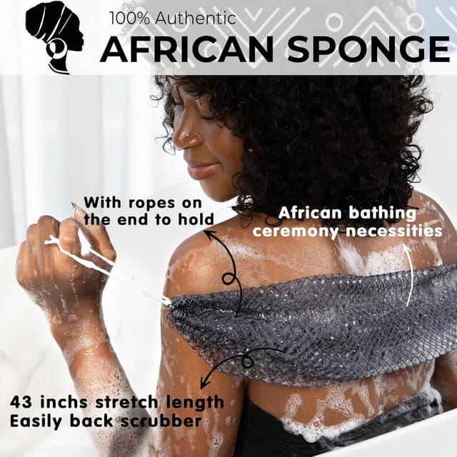 Thumbnail 1 de African Net Sponge Authentic 2-piece body sponge