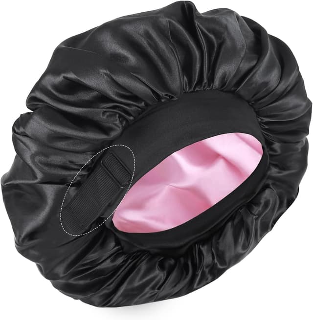 Detalle 2 de XRACEPHOL Silk Bonnet for Sleeping (Double Layer Satin, Adjustable) for Black Women