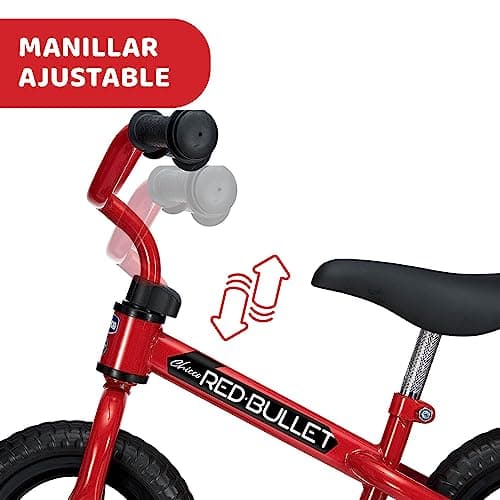 Detalle de Chicco Bicicleta Niño sin pedales First Bike (2-5 años) roja, manillar y sillín ajustables
