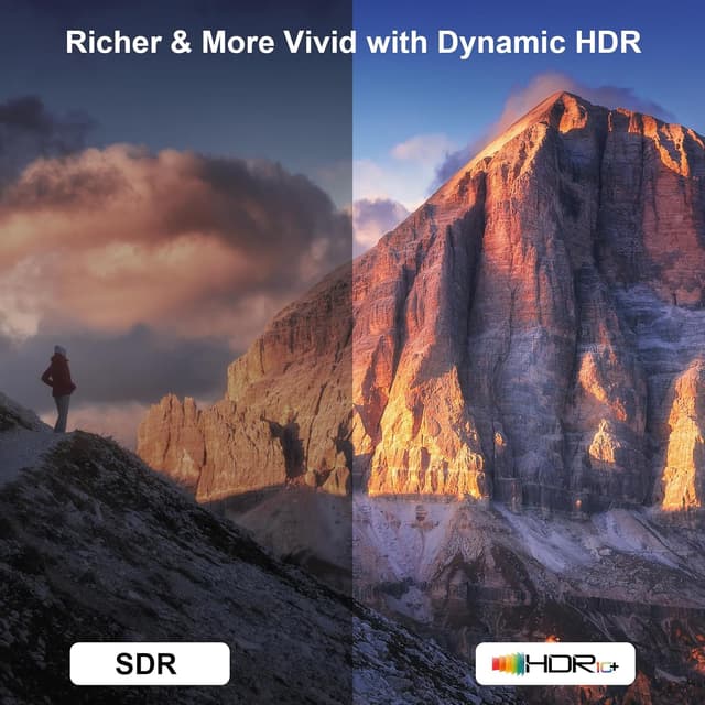 Detalle 2 de BENFEI HDMI 2.1 Glasfaser-Kabel 30 m für 8K@60Hz, 4K@240Hz, CL3 (wandtauglich) mit eARC & HDCP 2.3