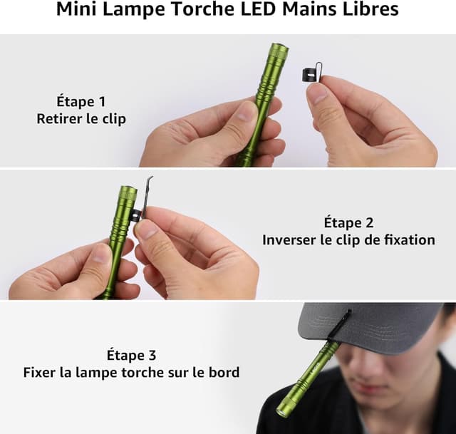 Thumbnail 5 de Lepro Lampe Torche 13 cm, 2 piles AAA