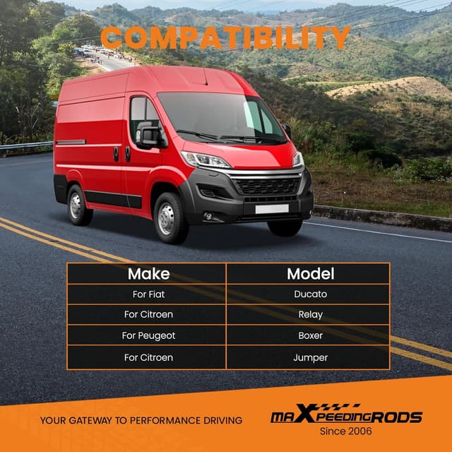 Detalle de maXpeedingrods: 2 sospensioni pneumatiche posteriori + kit compressore 12 V per Fiat Ducato (1994-2024), fino a 4.000 kg