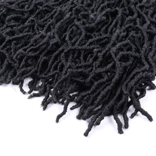 Detalle 2 de 6-Pack Soft Locs Crochet Hair Pre-Looped Faux Locs (18 Inch) — Goddess Curly/Wavy Crochet Locs