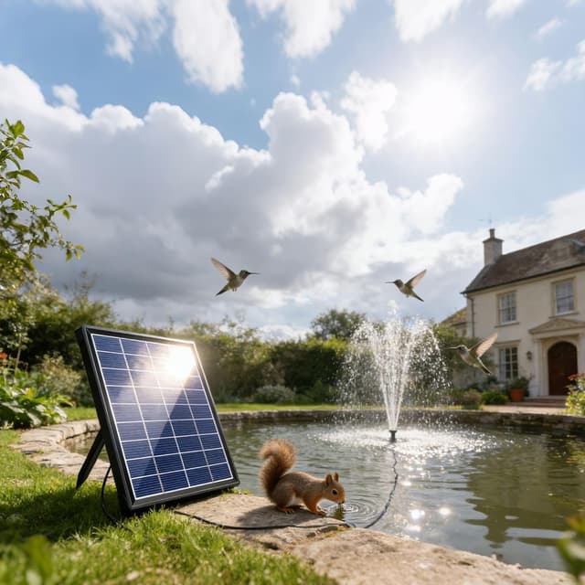 Detalle de Biling 6W Solar Water Pump 3000mAh backup 🌊