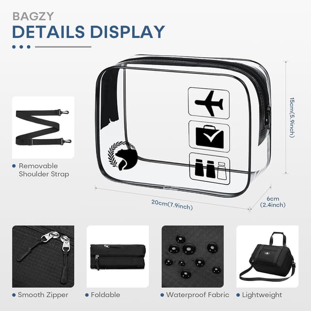 Detalle 2 de BAGZY borsone pieghevole da cabina 40x20x25 Ryanair