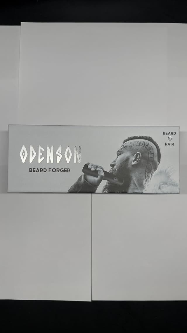 Detalle 2 de Odenson Beard Forger cepillo y alisador térmico para barba