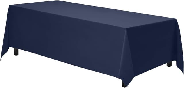 Detalle de Gee Di Moda Rectangle Tablecloth (90 x 132 Inch) Navy Blue for 6 Foot Tables