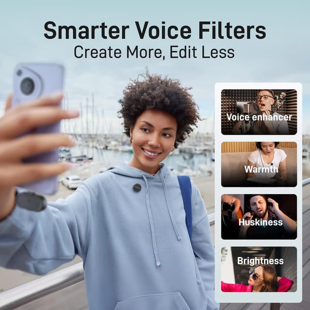 Detalle 1 de MAONO WAVE T5 kabelloses Lavalier Mikrofon 48 kHz