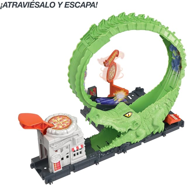 Thumbnail 3 de Hot Wheels Gator Loop Attack HKX39 Track Set