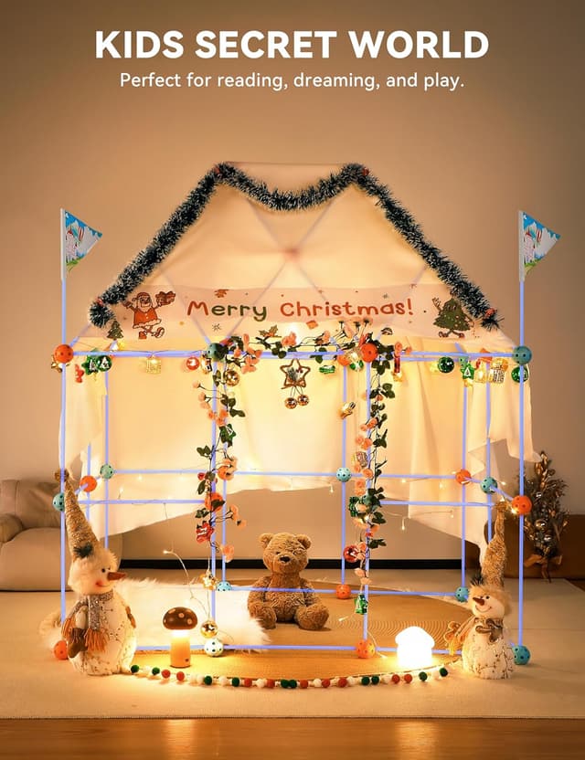 Detalle de besrey Kids Fort Building Kit & Den Building Kit (133 pcs) with Toss Game