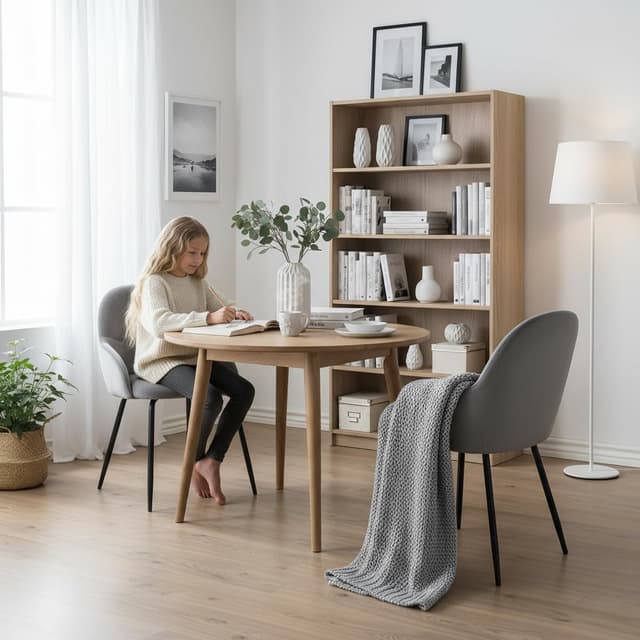 Detalle 2 de Set 6 sedie da pranzo con braccioli 55x60x87