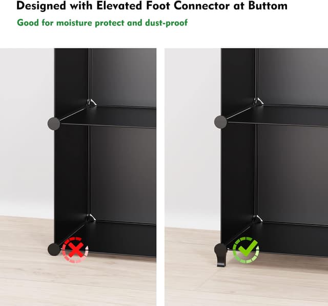 Thumbnail 6 de HOMIDEC 9-Cube Closet Organizer Storage Cubes (11.8 in each cube) in Black