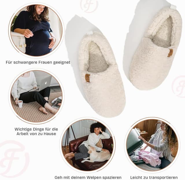 Thumbnail 5 de EverFoams Damen Hausschuhe Memory Foam Kunstwolle