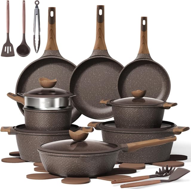 Detalle de CAROTE 26PCS Nonstick Cookware Set