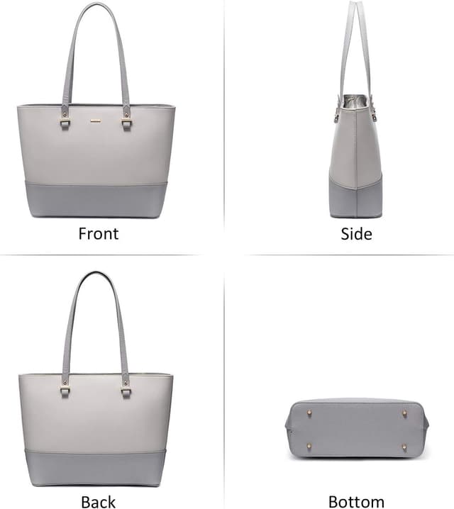 Detalle 2 de LOVEVOOK 3-teiliges Damen-Set Handtasche Shopper & Schultertasche mit Geldbörse (synthetisches Leder)