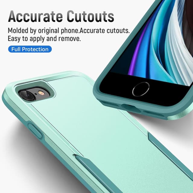 Thumbnail 6 de Jihucase double-layer iPhone SE 2020/2022 & iPhone 7/8 case with screen protector (Green)