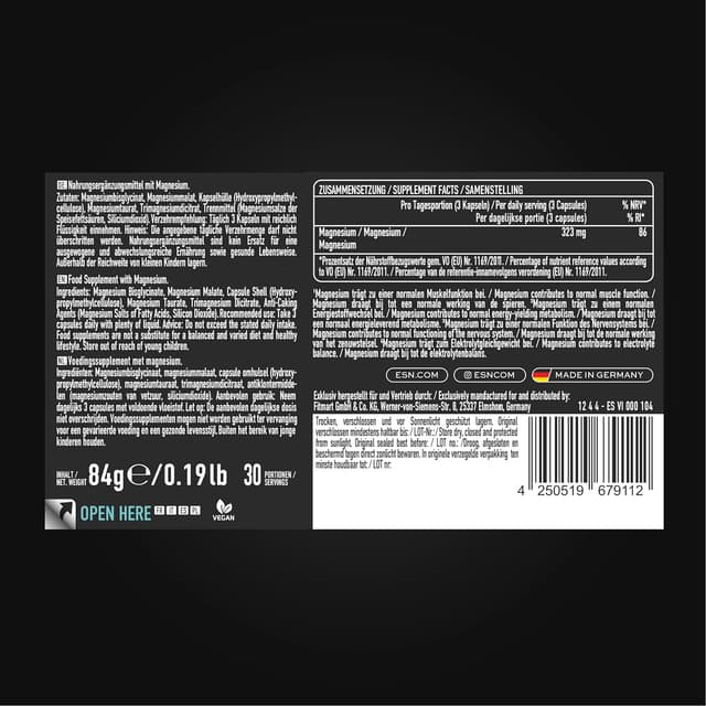 Detalle 2 de ESN Magnesium Complex 323 mg Tagesportion Kapseln đ