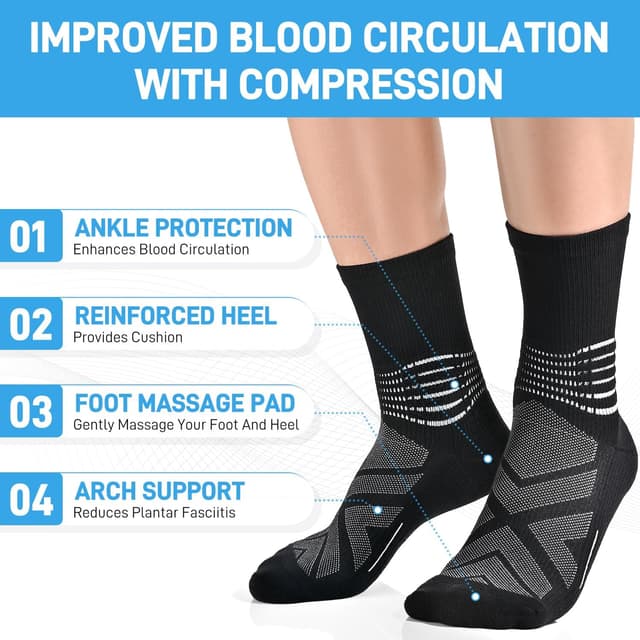 Detalle 2 de IRAMY Compression Ankle Support Socks 3 Pairs