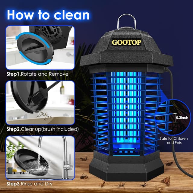 Thumbnail 6 de GOOTOP Bug Zapper 4200V Electric Fly Zapper