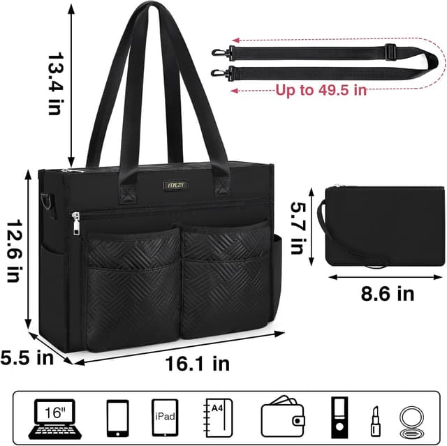 Detalle 2 de ITIEZY Shopper Tasche Damen Groß 41x14x32 cm