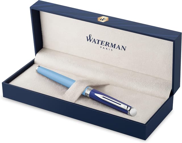 Thumbnail 6 de Waterman Hémisphère Rollerball Pen in Black & White Lacquer with Palladium Trim (Fine Point) – Gift Box