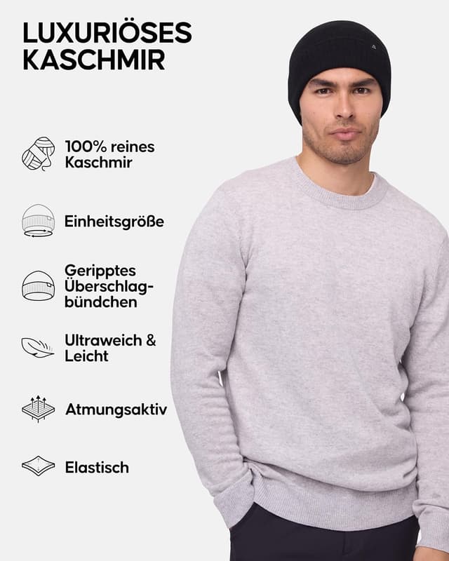 Thumbnail 1 de DANISH ENDURANCE 100% Kaschmir Mütze