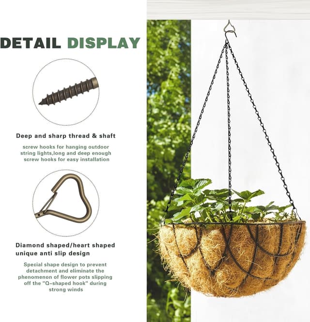 Thumbnail 2 de Ticway 20 PCS Heart Shaped Hooks for String Lights 🎉