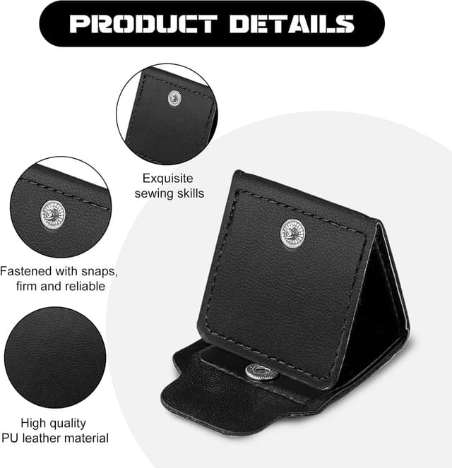 Detalle de Flintronic lot de 4 clips ajusteurs de ceinture de sécurité universels en cuir PU souple