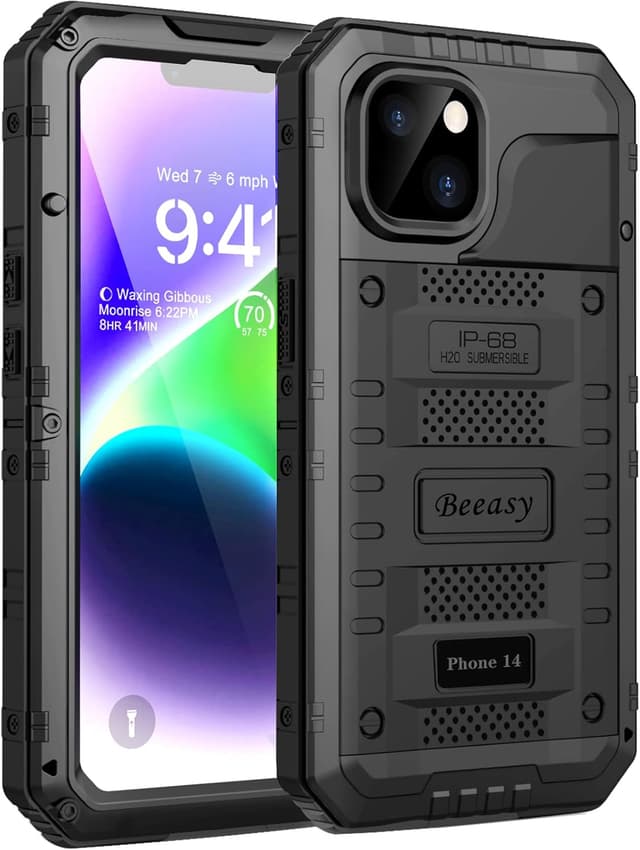 Detalle de Beeasy Robust Series iPhone 14 Waterproof Heavy Duty Case (360° armour cover)