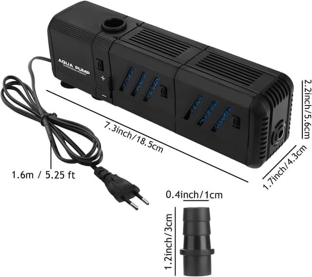 Detalle de NO.17 Filtro interno per acquario da 8W con pompa regolabile 800 L/h (150–300 litri)