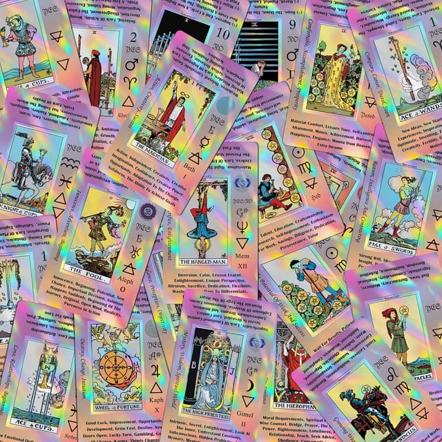 Thumbnail 6 de Smoostart Pink Holographic Tarot Cards 78