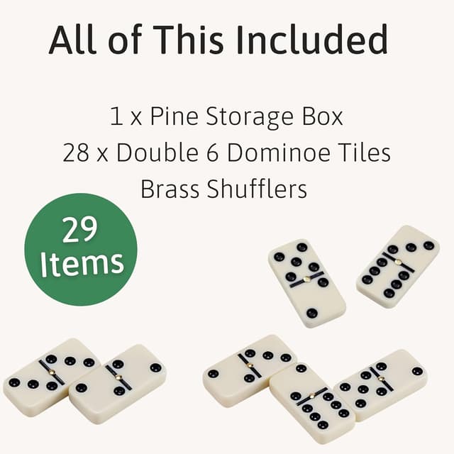 Thumbnail 1 de Jaques of London Dominoes Set 28-piece 🎲