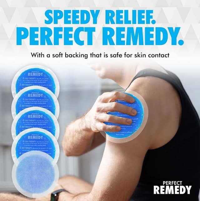 Thumbnail 6 de Perfect Remedy Round Gel Ice Pack (5 Pack, Blue) for Hot & Cold Compress