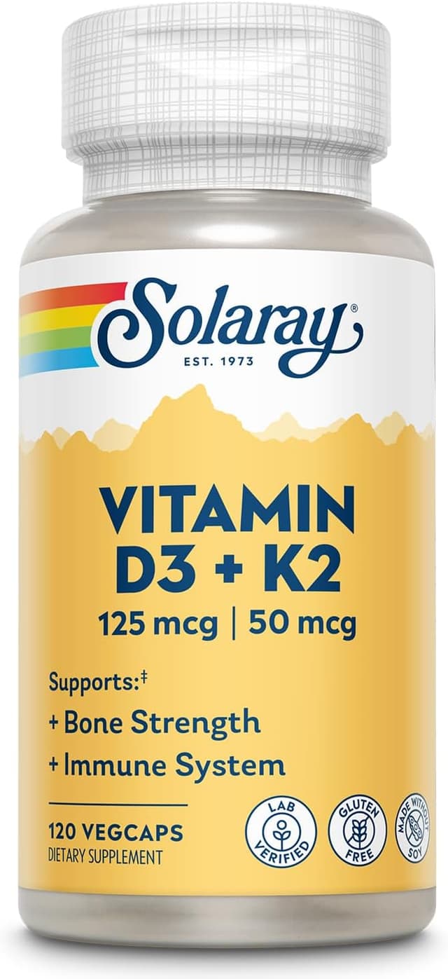 Detalle de SOLARAY Vitamin D3 K2 vegcaps 120