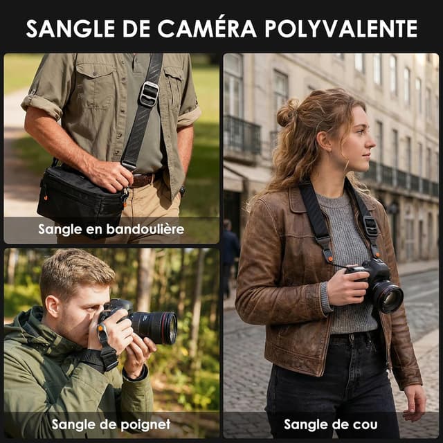 Thumbnail 6 de TARION Sangle d’appareil photo à attache rapide magnétique (4 aimants, sangle réglable)