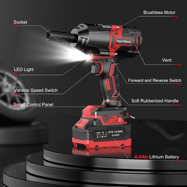 Thumbnail 6 de Bamse Cordless Impact Wrench 21V, 1000 N·m